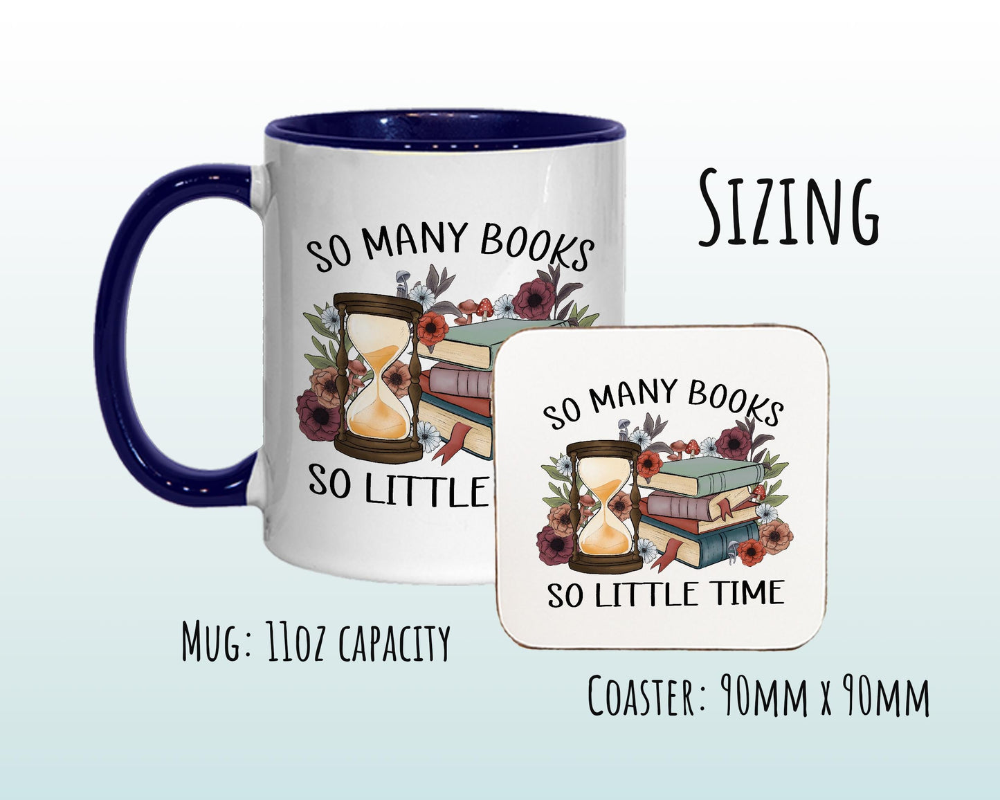Gifts for Book Lovers Mug - Ceramic Coffee Tea Mug Gift for Fans of Books and Reading So Many Books Design Secret Santa Gift for Her MG0930