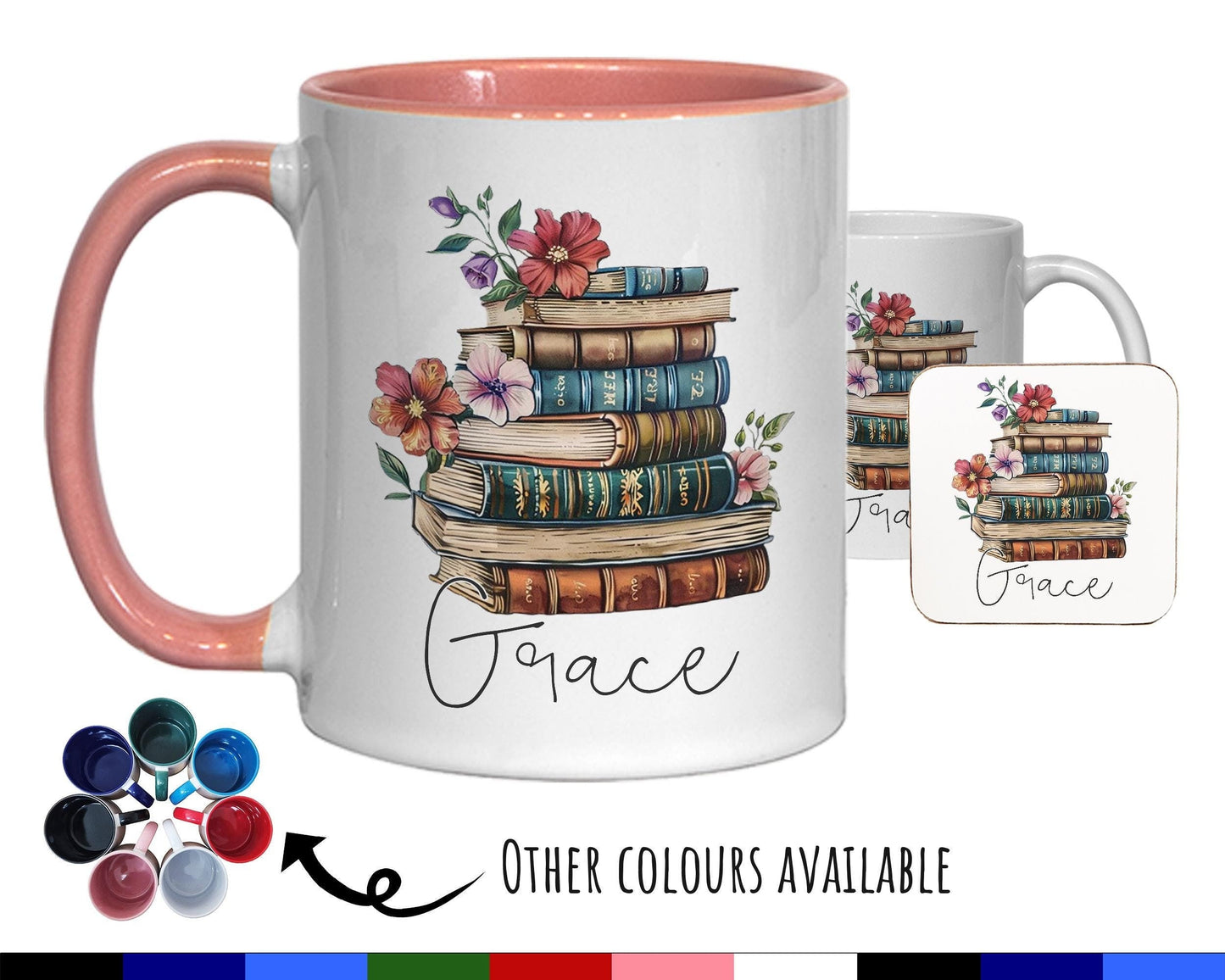 Gifts for Book Lovers Mug - Ceramic Coffee Tea Mug Gift for Fans of Books and Reading So Many Books Design Secret Santa Gift for Her MG0933