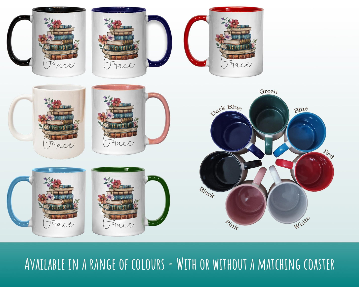 Gifts for Book Lovers Mug - Ceramic Coffee Tea Mug Gift for Fans of Books and Reading So Many Books Design Secret Santa Gift for Her MG0933
