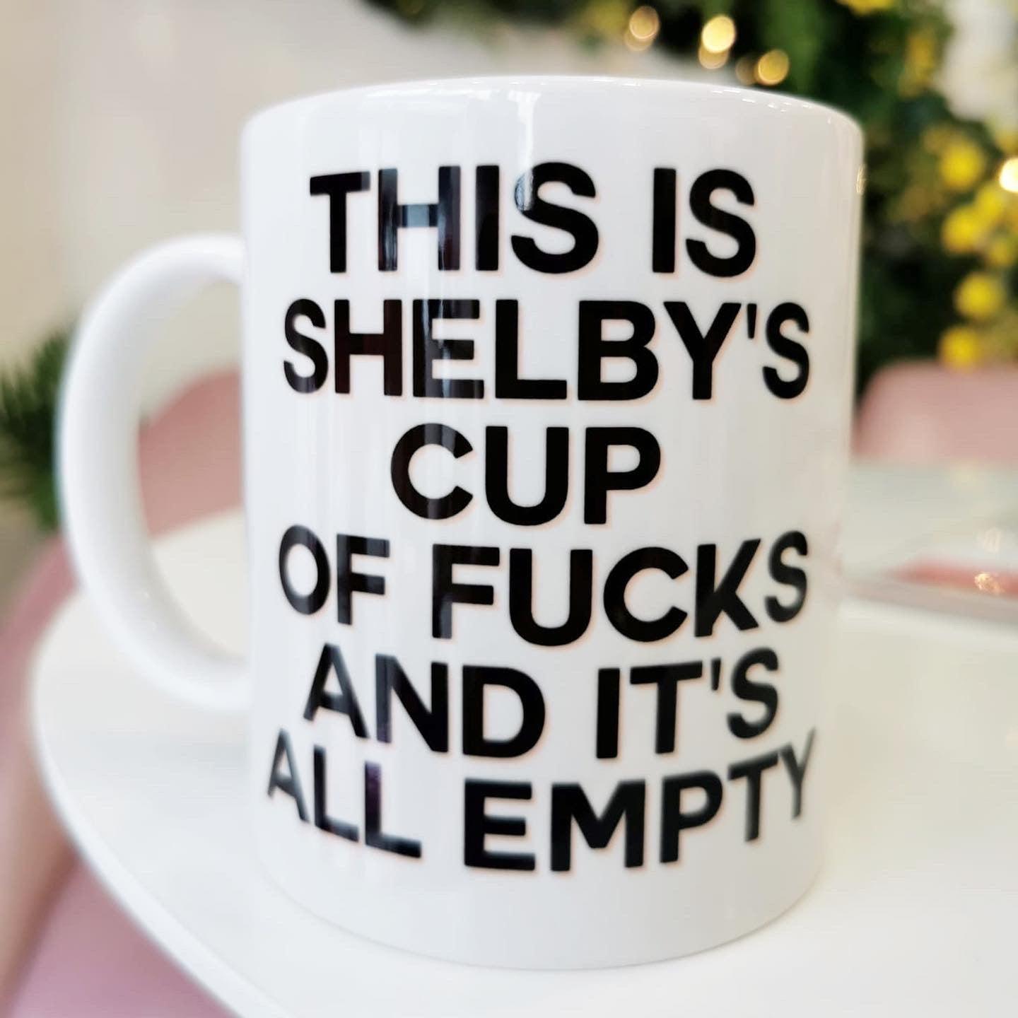 Personalised ‘Cup of F*cks’ Mug – Add Any Name! ☕😂