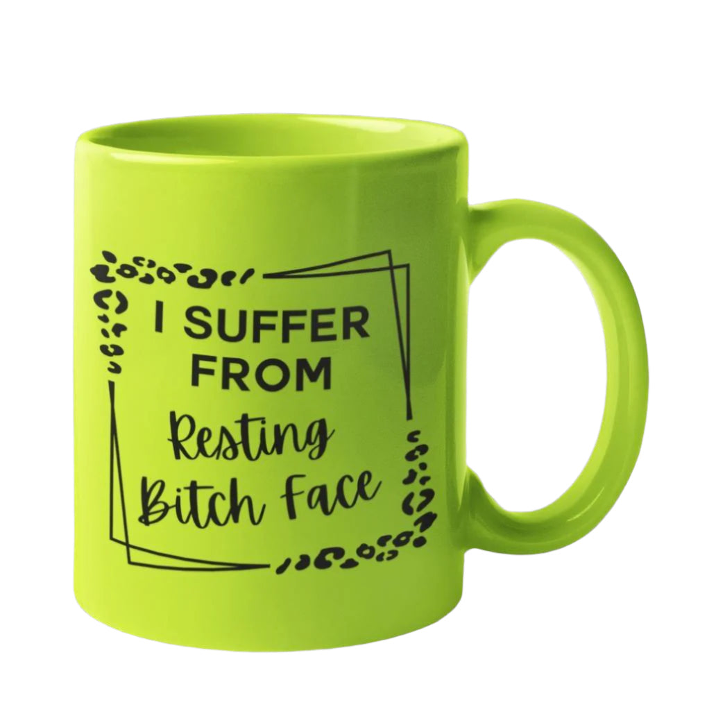 Resting Bitch Face Leopard Print Mug