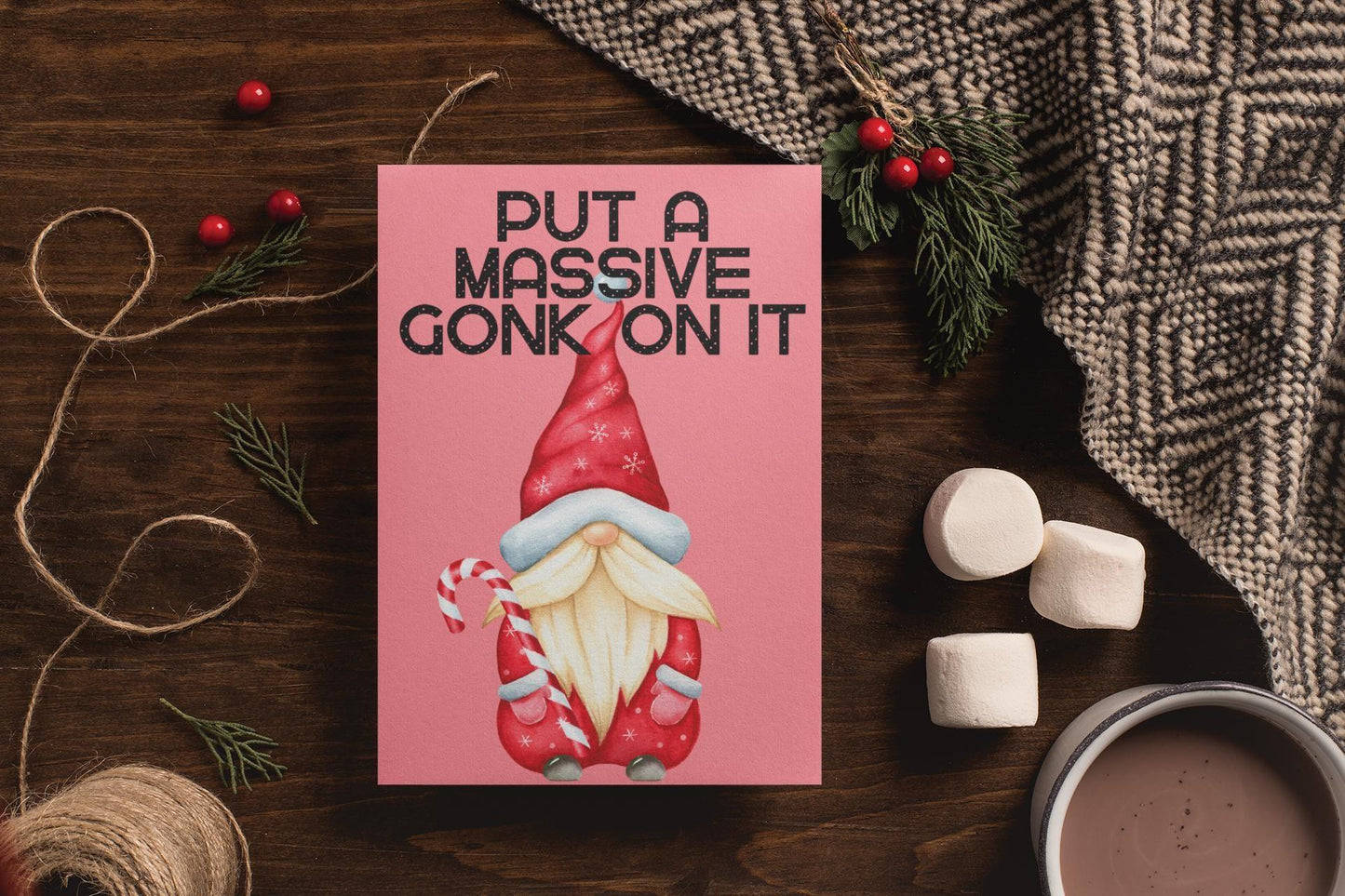 Put A Massive Gonk On It Christmas Card