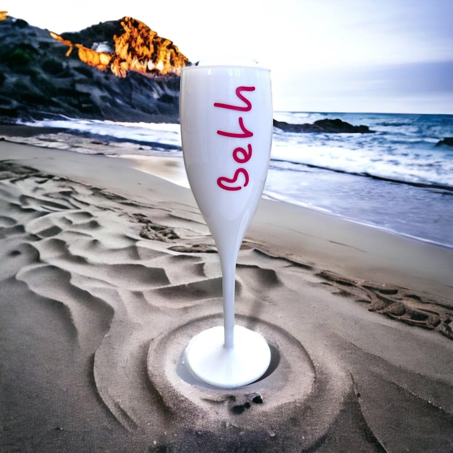 Personalised Plastic Wine or Champagne Flute – Love Island Style 🍾☀️
