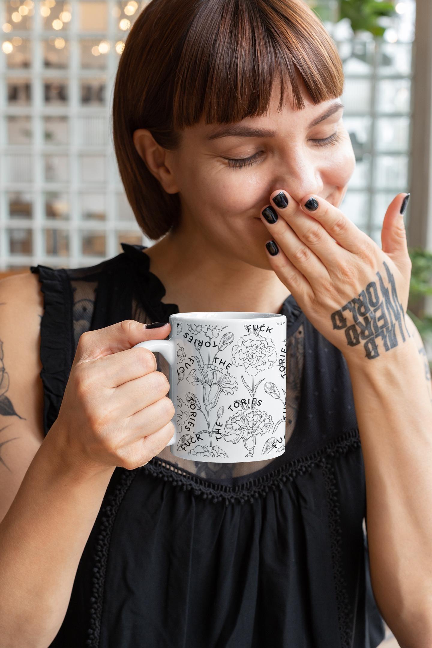 F*ck The Tories Flower Mug