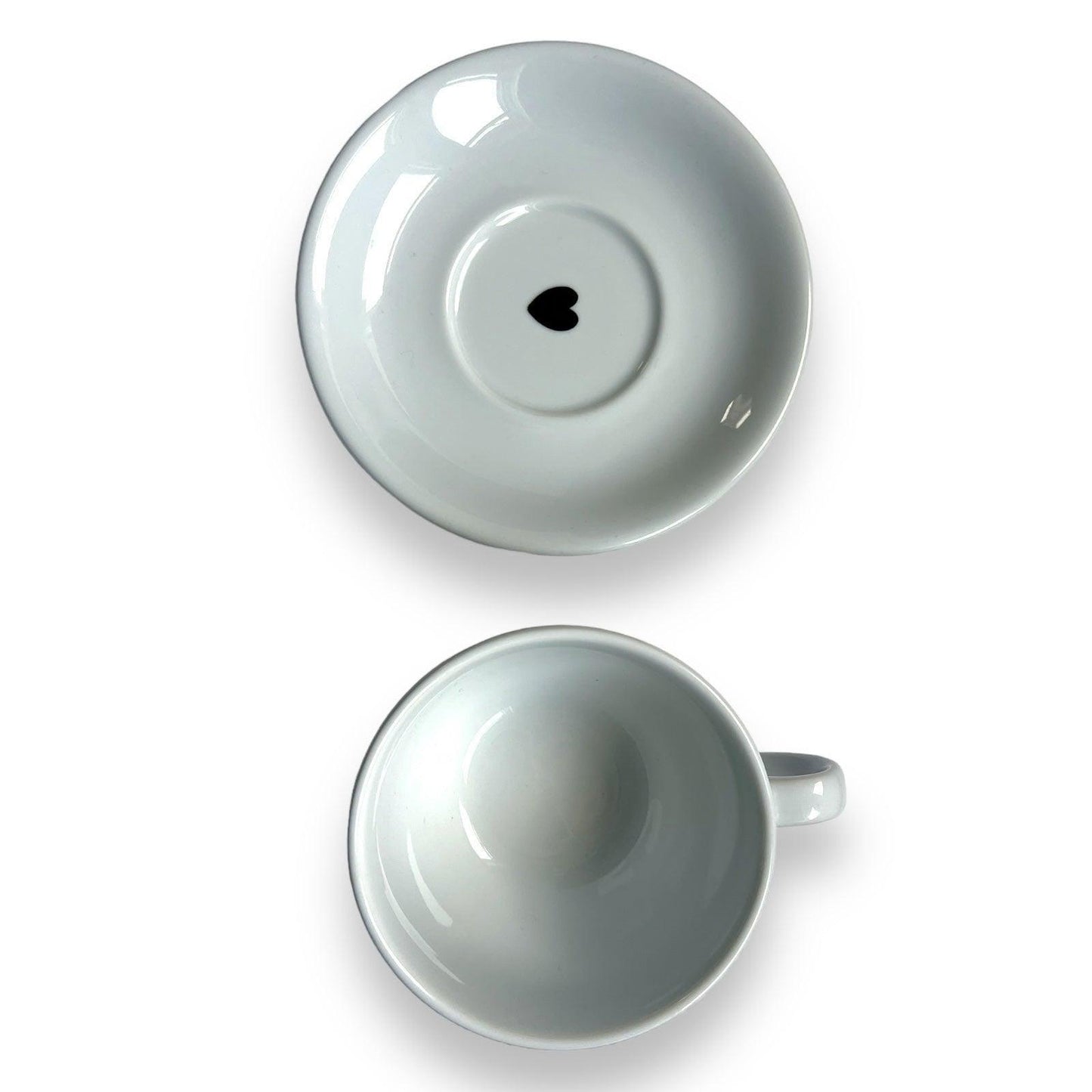 Personalised Heart Cappuccino Cup & Saucer