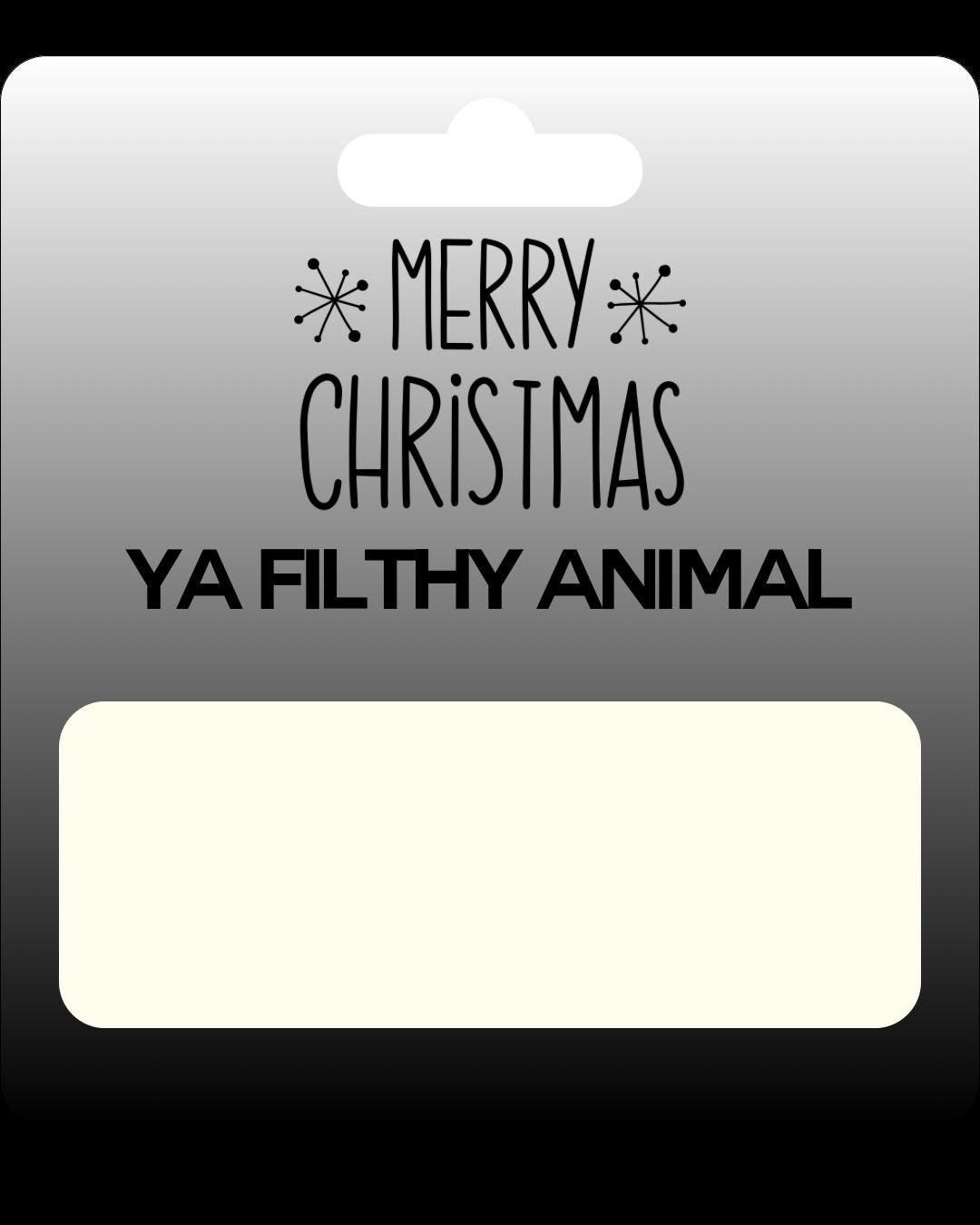Money Gift Holder - Merry Christmas Ya Filthy Animal