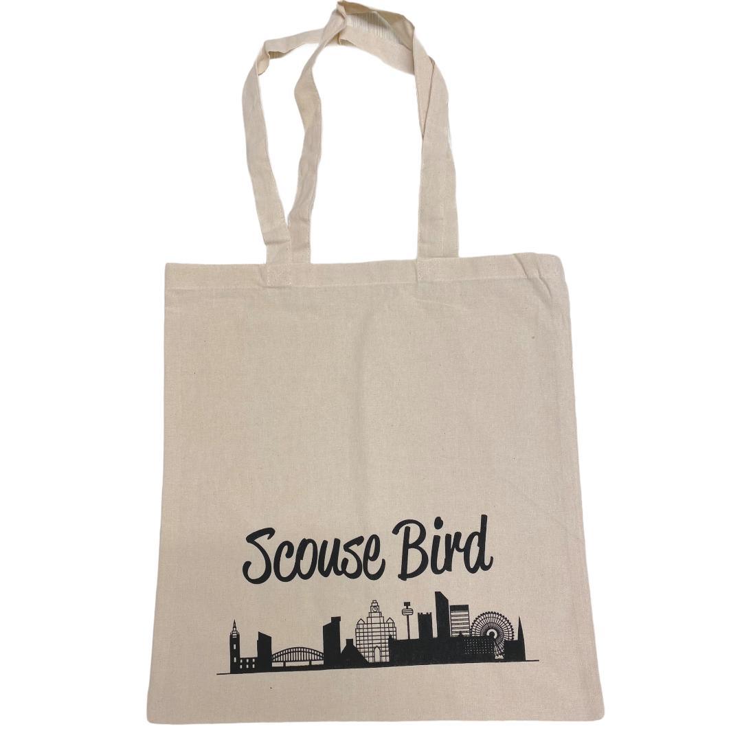 Scouse Bird Skyline Linen Tote Bag - AS SEEN ON JEREMY CORBYN
