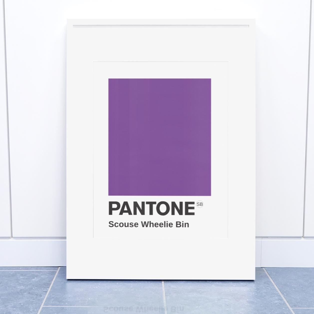 Pantone Wheelie Bin Purple Print
