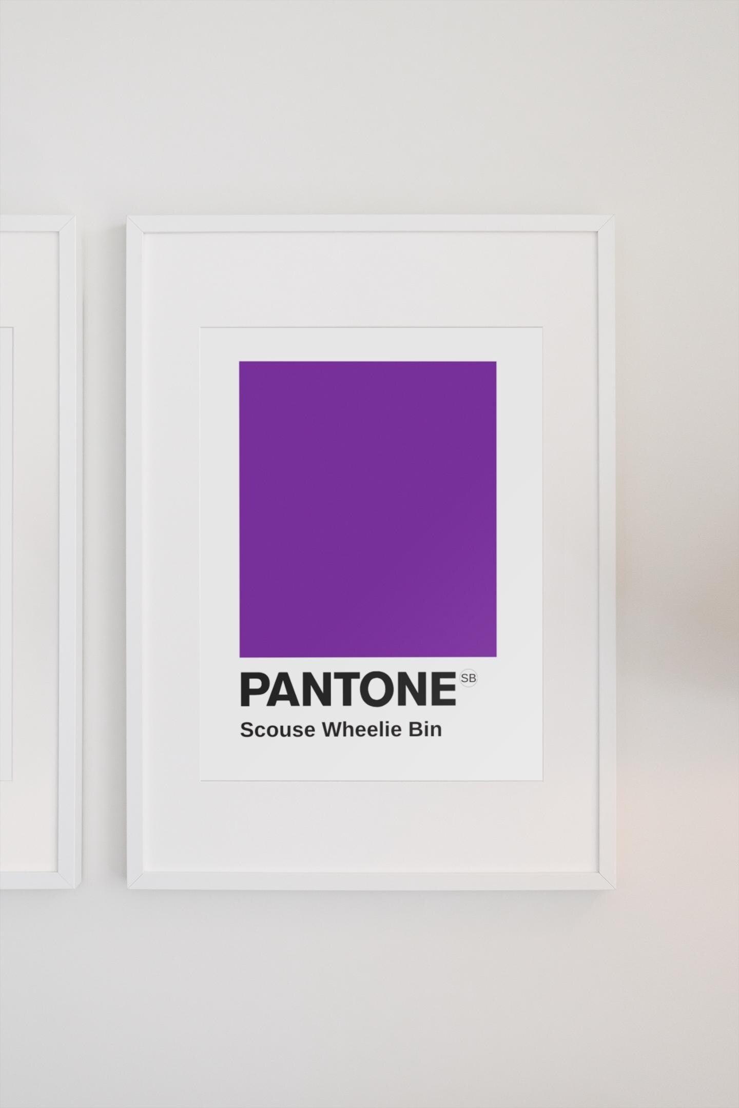 Pantone Wheelie Bin Purple Print