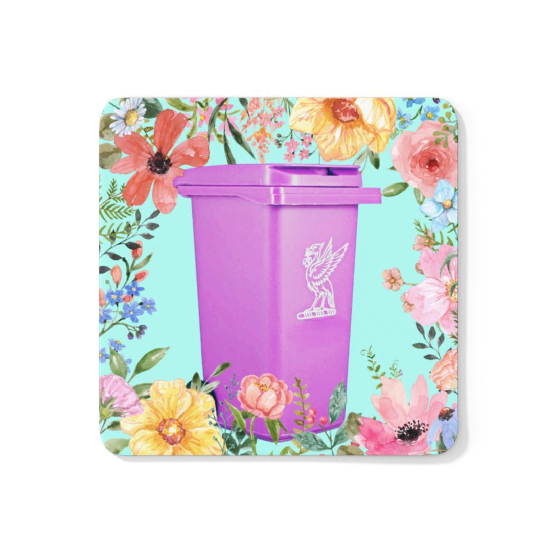 Retro Floral Purple Bin Coaster