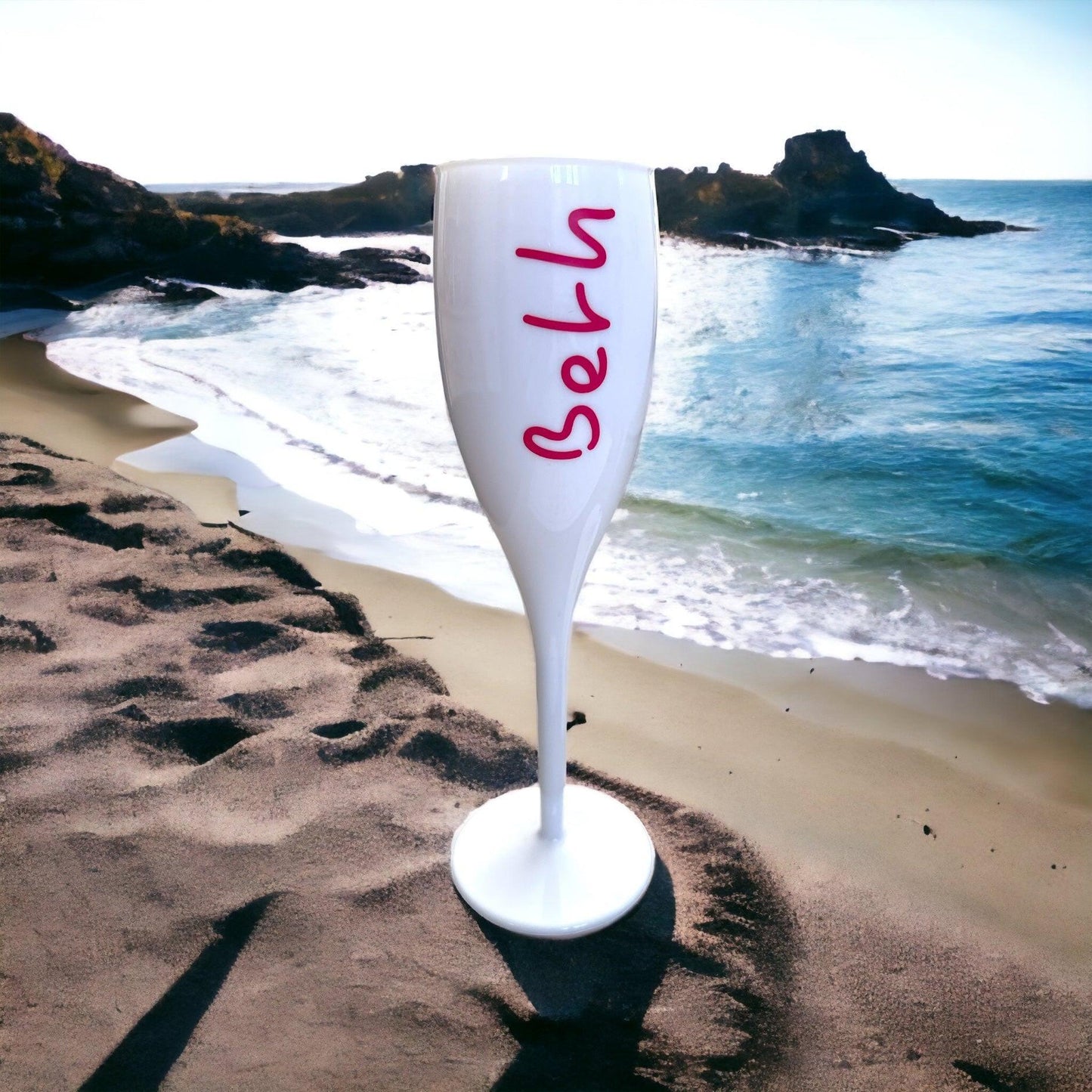 Personalised Plastic Wine or Champagne Flute – Love Island Style 🍾☀️