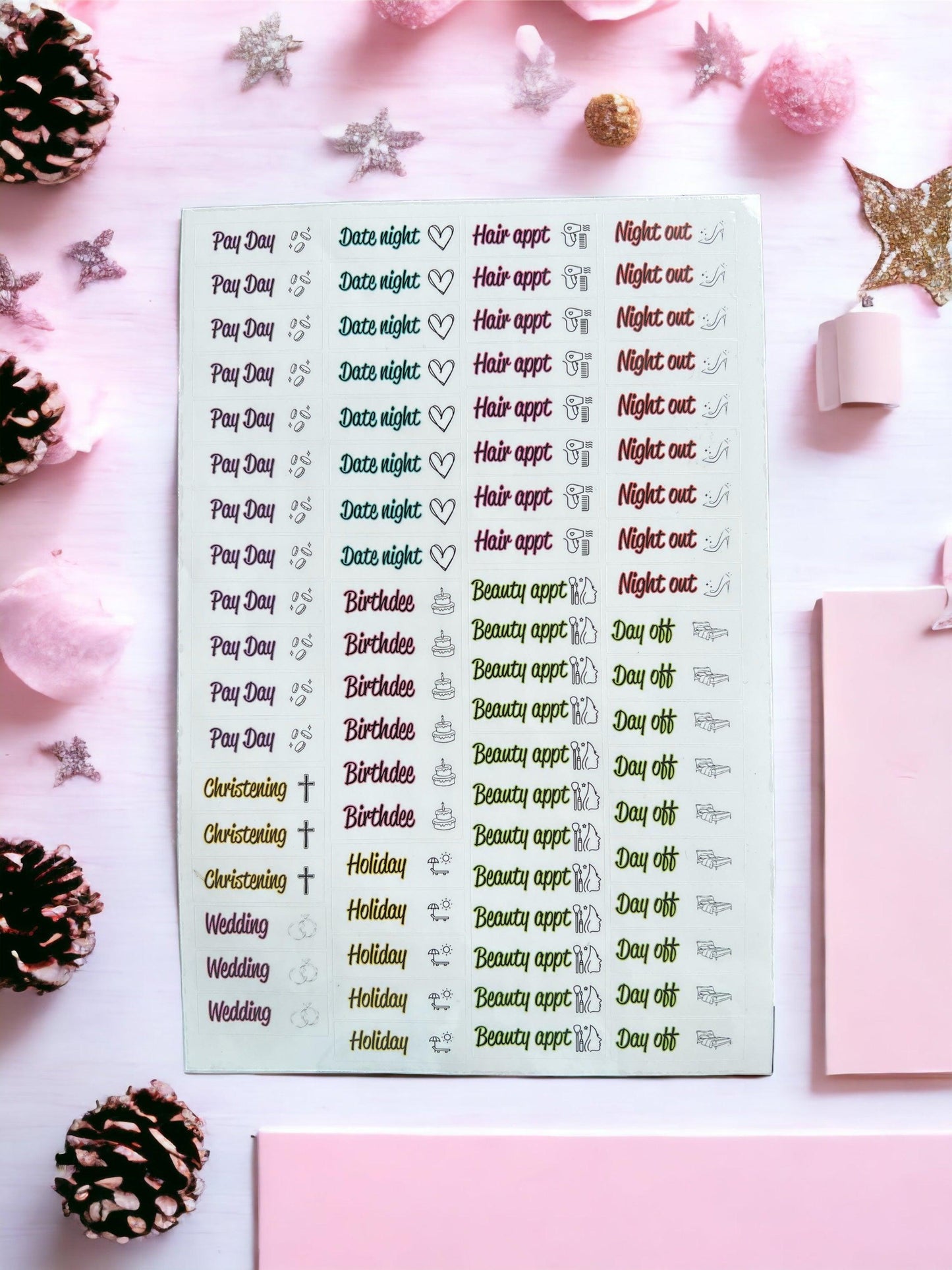 Scouse Bird Diary Sticker Sheet – Plan Your Life Like a Queen! 💖📅✨