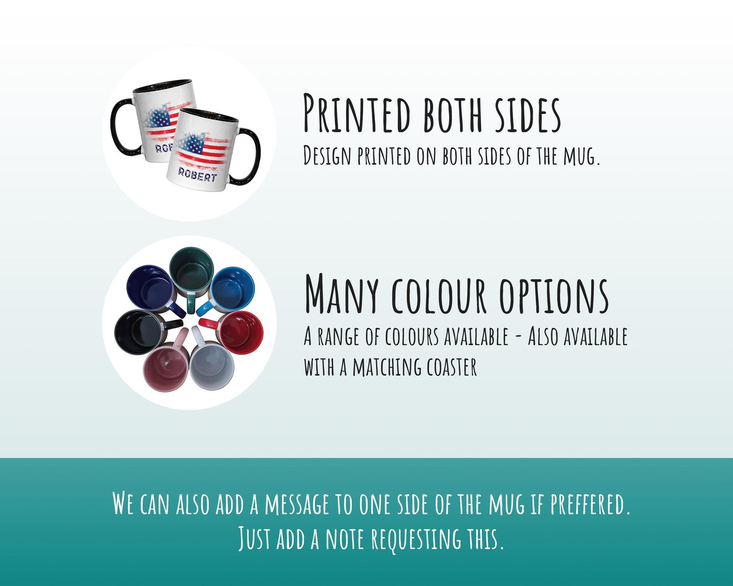 Personalised USA Flag Mug Gift - Great Gifts for Americans Citizenship  - Watercolour Star Spangled Banner Flag Design Mug & Coaster MGZ365