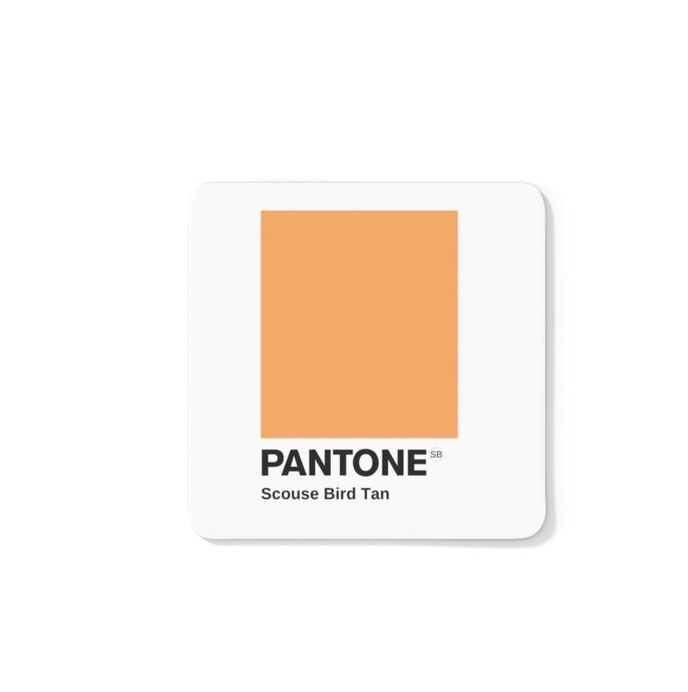 Scouse Pantone Coaster Scouse Bird Tan Orange