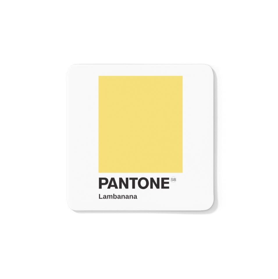 Scouse Pantone Coaster Lambanana Yellow