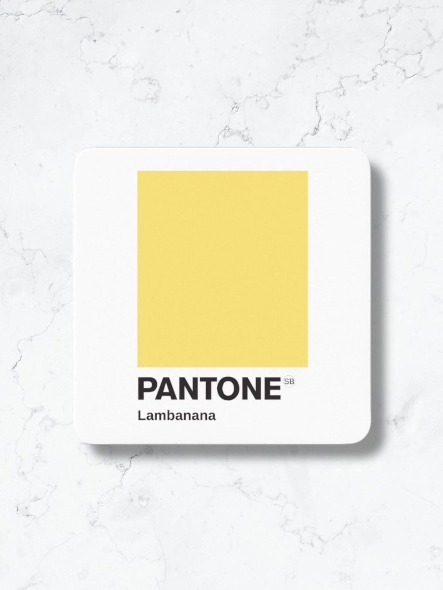 Scouse Pantone Coaster Lambanana Yellow