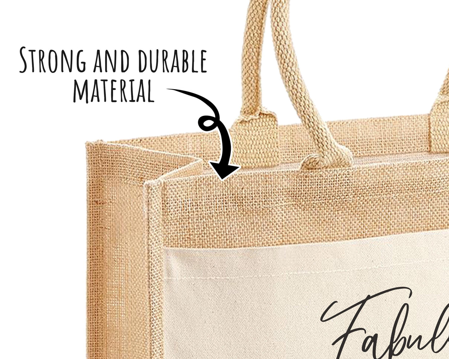 70th Birthday Gift For Women Personalised Jute Bag - Gift For Her Floral Tote Bag Gifts - Seventy 70 Fabulous Since 1956 Shopping Bag BNC70T
