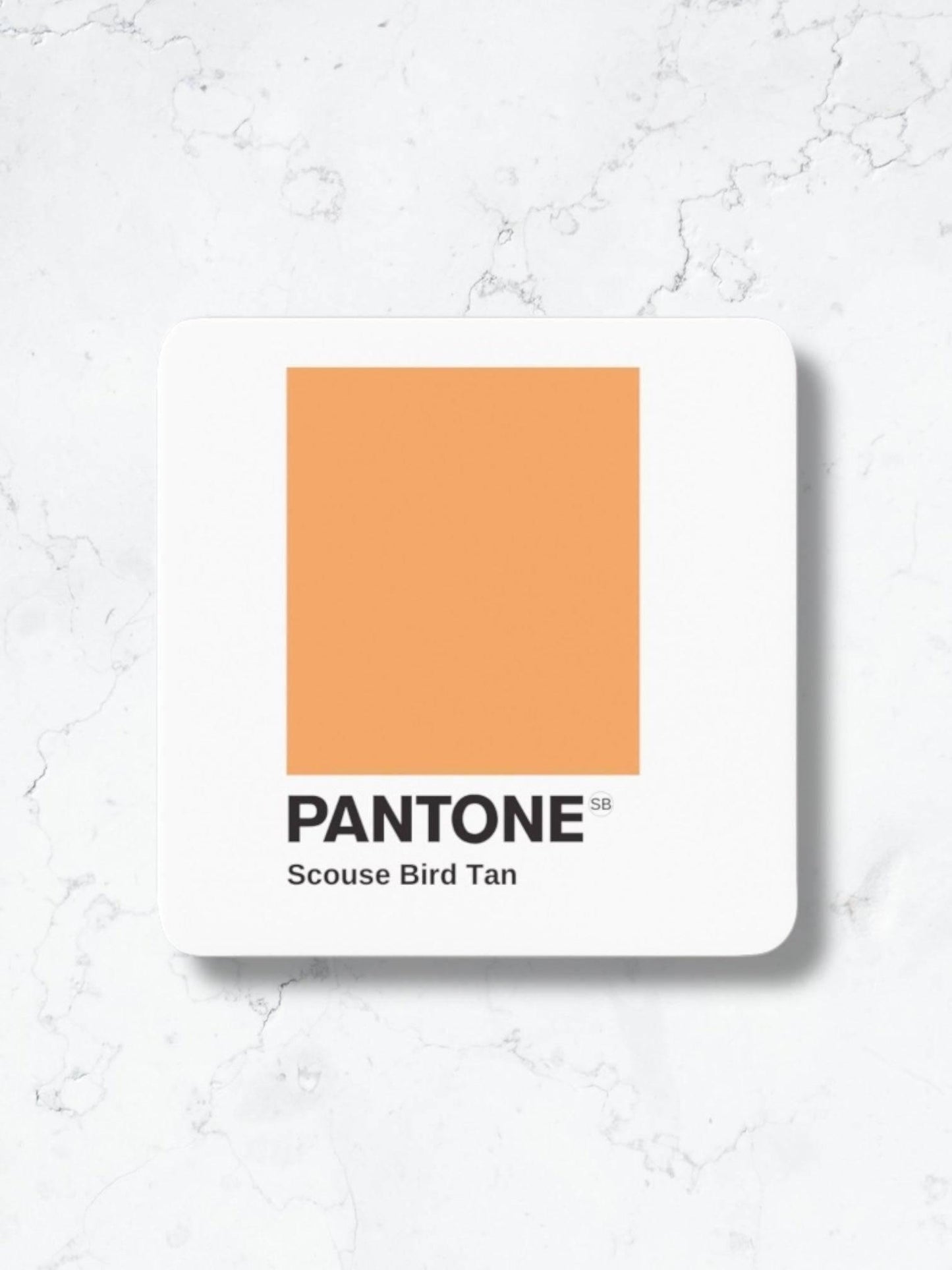 Scouse Pantone Coaster Scouse Bird Tan Orange