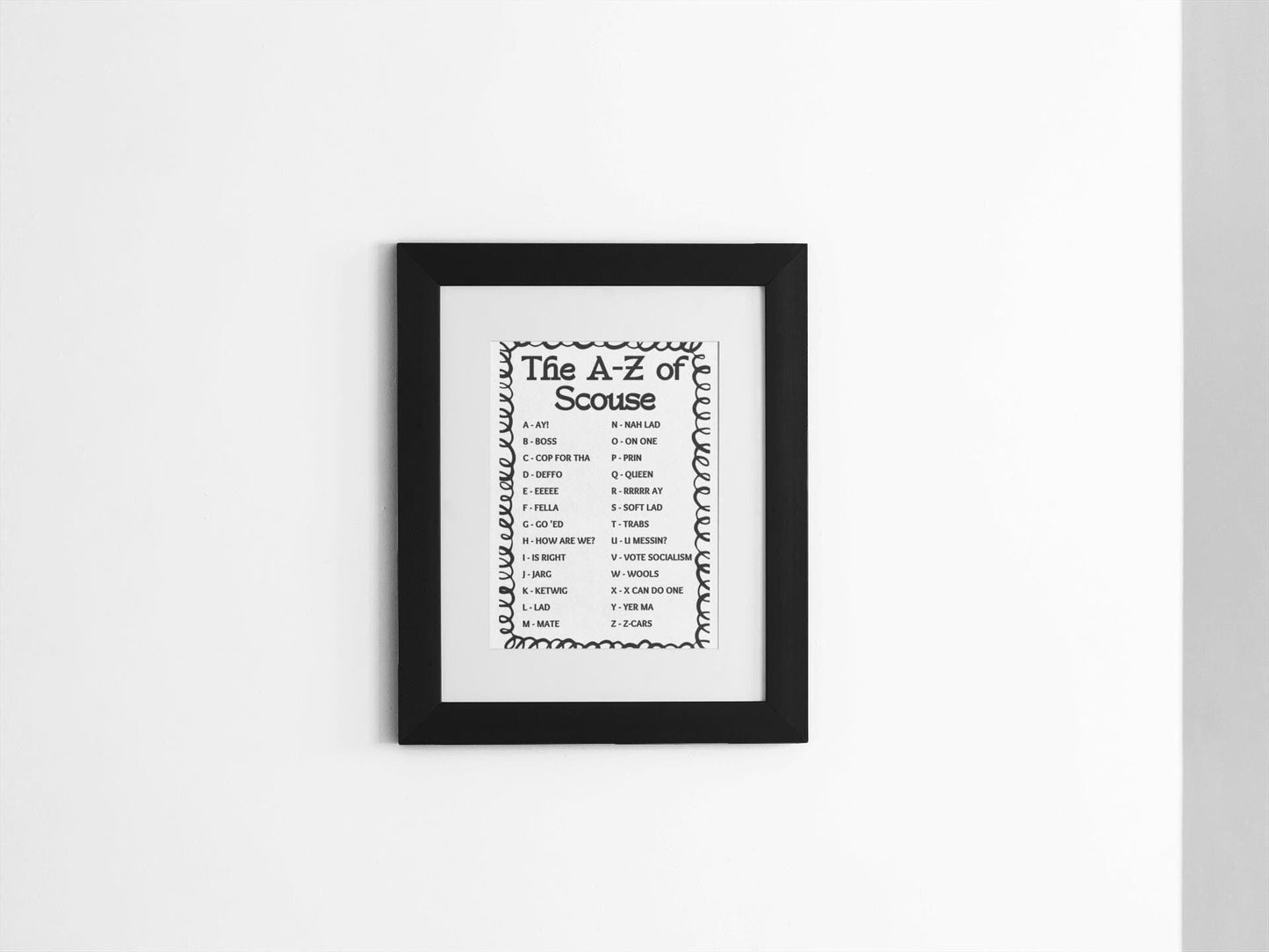 A-Z of Scouse Print