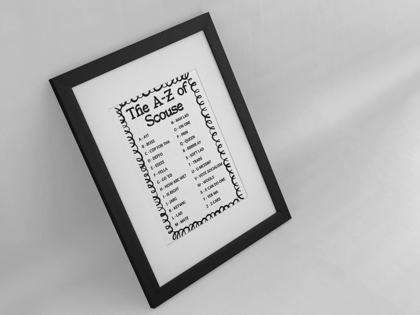 A-Z of Scouse Print