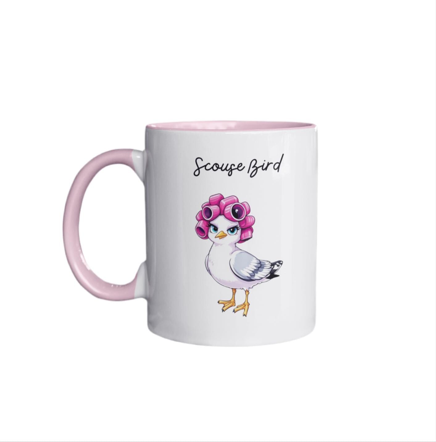 Scouse Bird Seagull In Rollers Mug