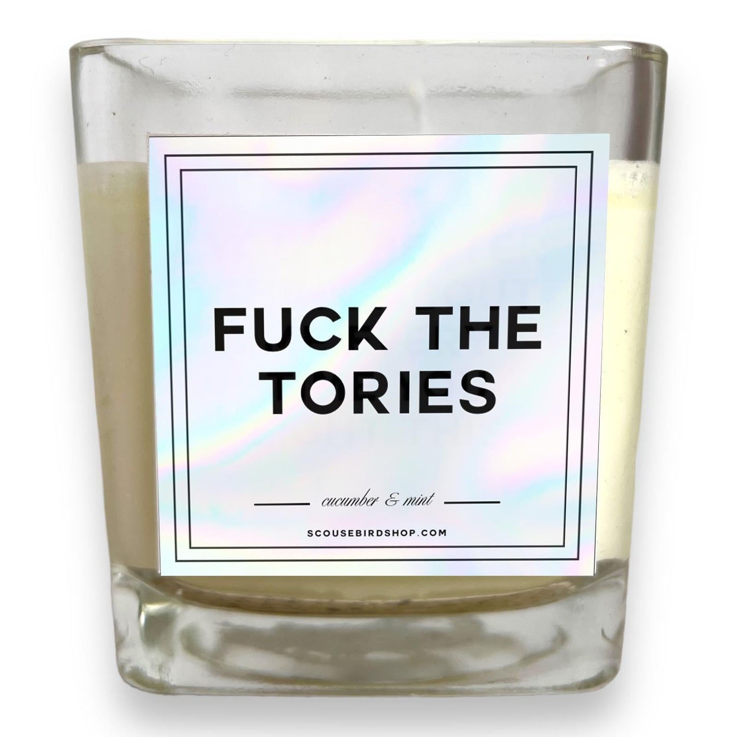 Scented Soy Candle - Fuck The Tories