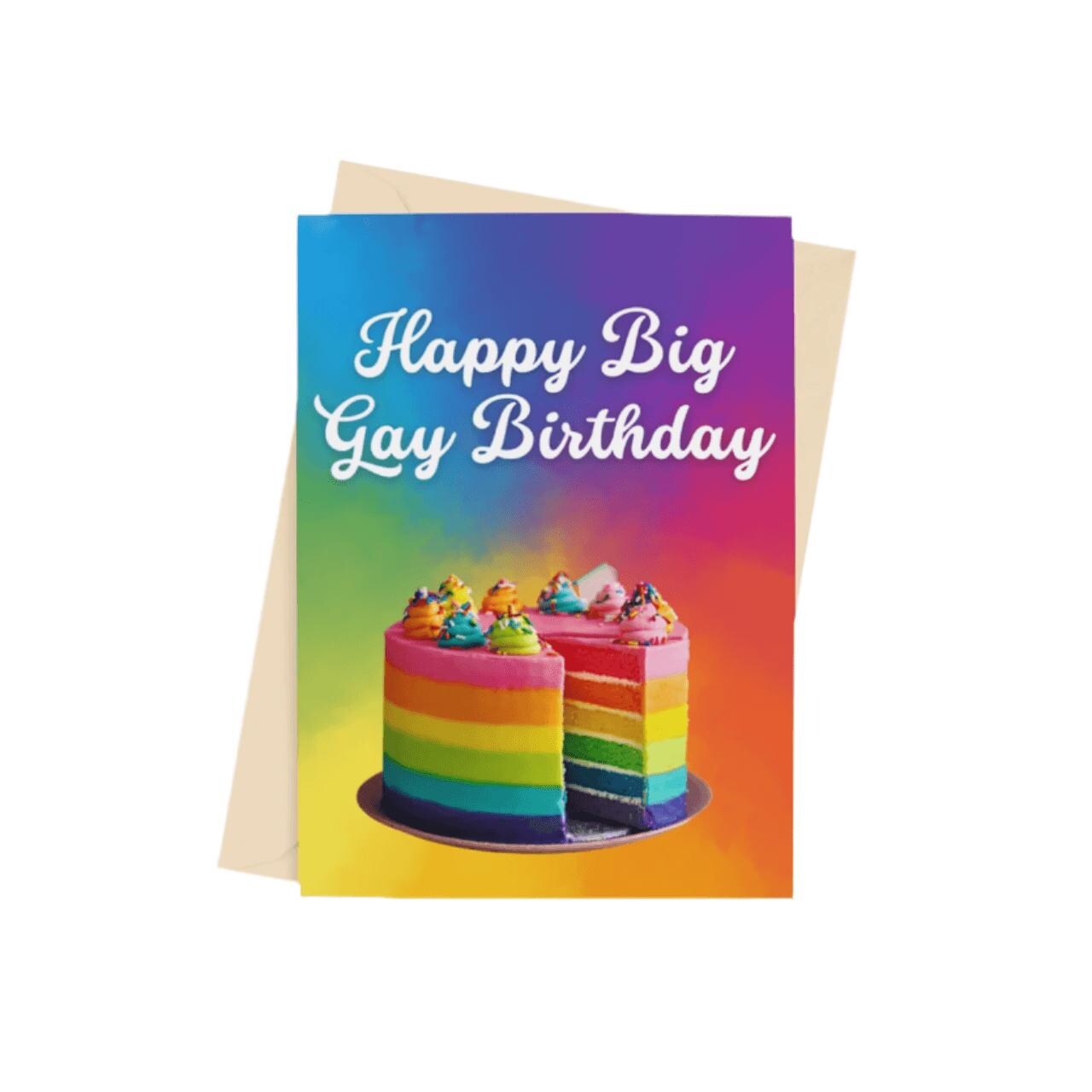 Big Gay Birthday Card