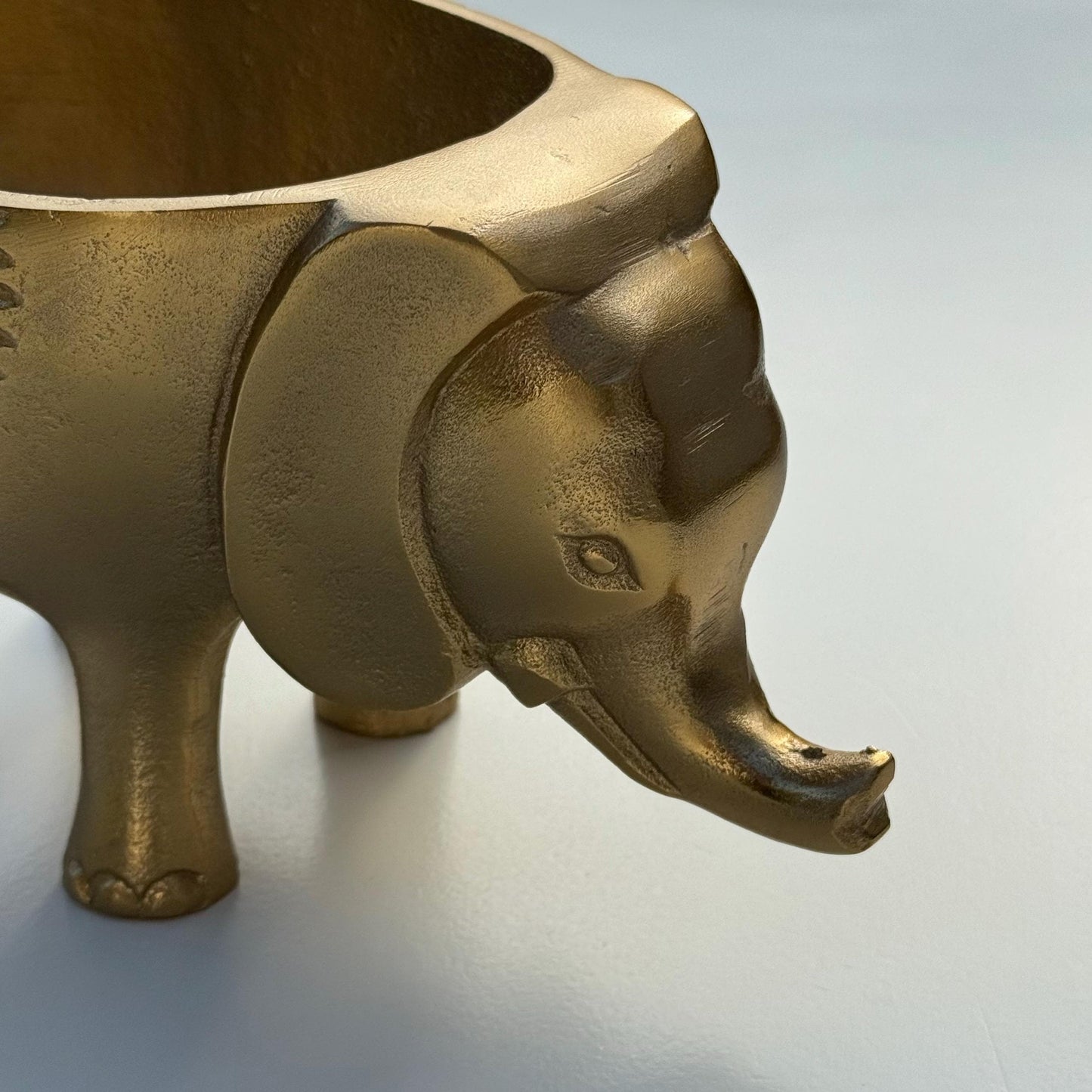 Elephant Planter Solid Cast Brass Metal Plant Pot for Succulents & Plants
