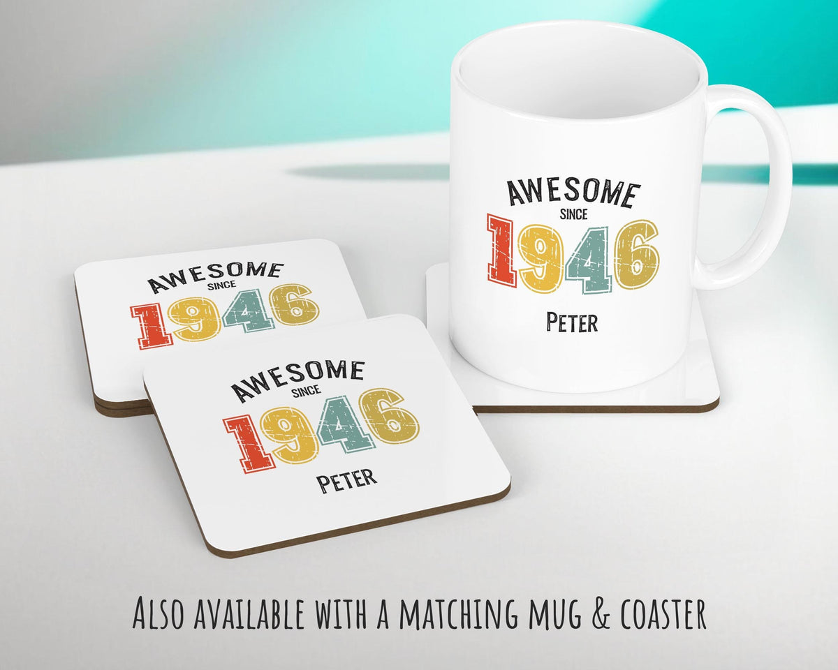 80th Birthday Gift for Men - Personalised Birthday Cushion Age 80 Gift for Him Custom Retro Vintage Number Design Dad Grandad Eighty BNG80C