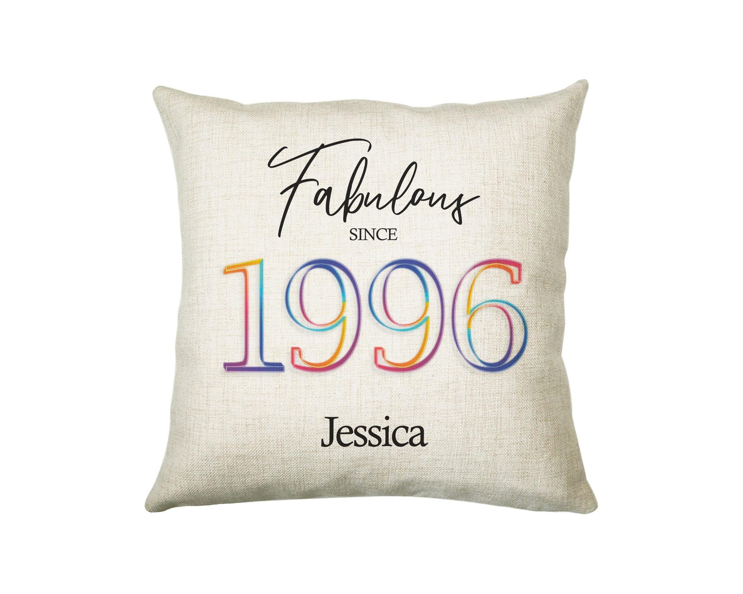 30th Birthday Gift for Her Personalised 1996 Birthday Cushion Age 30 Gift for Women - Ladies Floral Design Mum Daughter Sister Thirty BNN30C