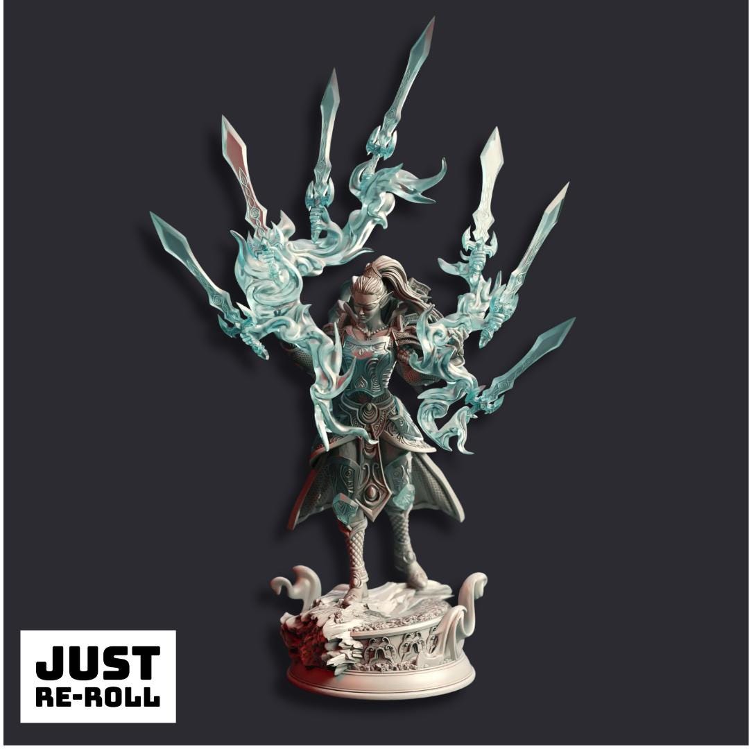 Irivyl Awakened Seeress of Brinilmin - 3D Printed Sorcerer Character Miniature