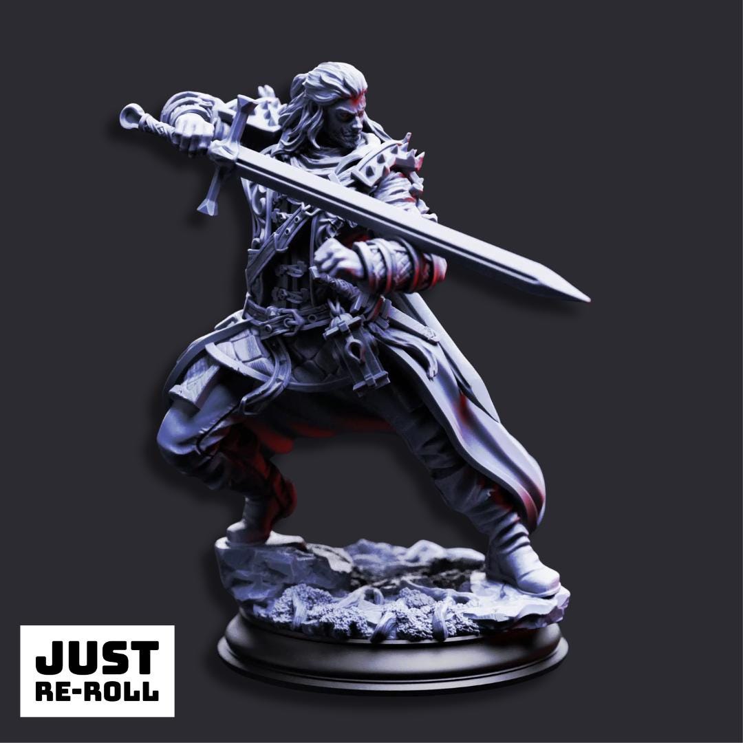 Mortimer “Who Danced With Death” Professional Hexhunter - 3D Printed Fighter Character Miniature