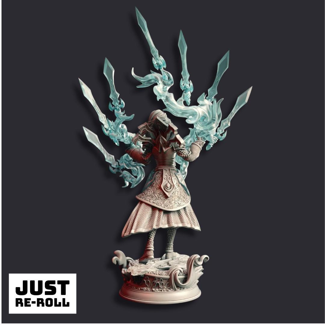 Irivyl Awakened Seeress of Brinilmin - 3D Printed Sorcerer Character Miniature