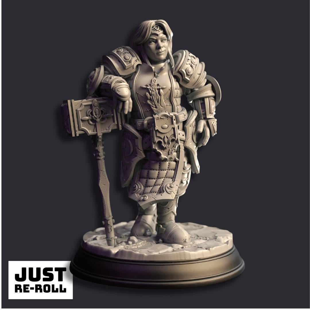 Enira Stronka Knight-Faith - 3D Printed Paladin Character Miniature