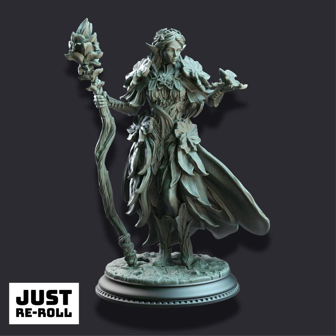 Synoria the Noble Hearted – Feywalker Caster - 3D Printed Druid Character Miniature