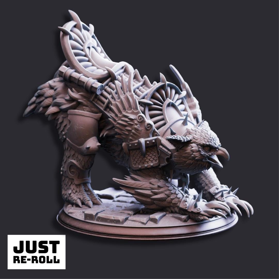 Old Betty War Owlbear - 3D Printed Monster Miniature