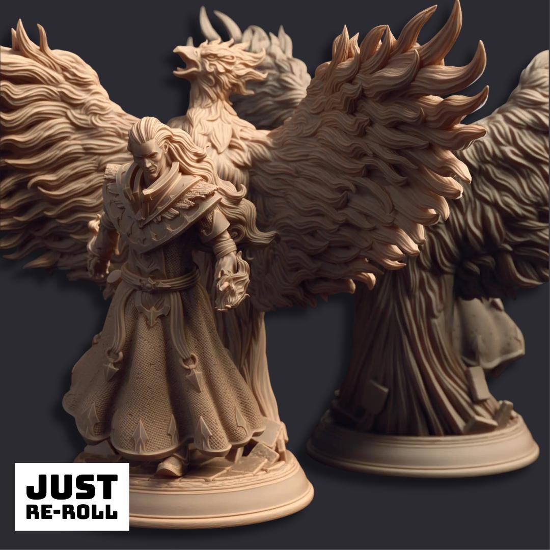 Scorcher Blazing Pyromancer - 3D Printed Sorcerer Character Miniature