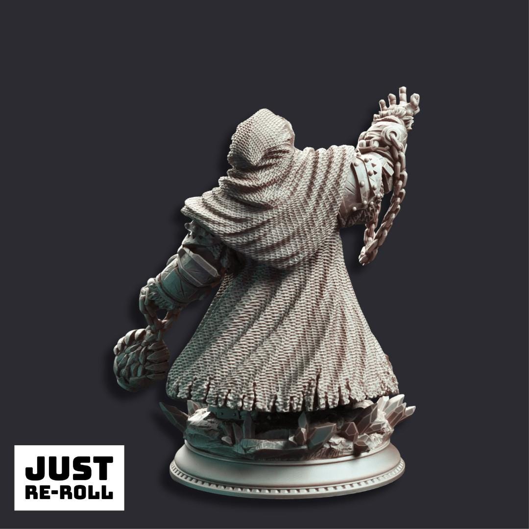 Dorgrid Darnane Dark Dwarf Rune Sorcerer - 3D Printed Sorcerer Character Miniature