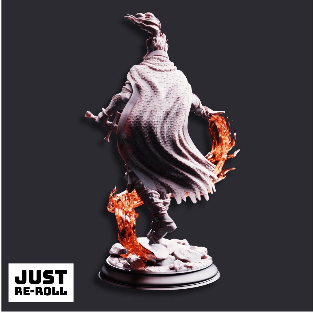 Selrina Battlemage of Tharanais - 3D Printed Sorcerer Character Miniature