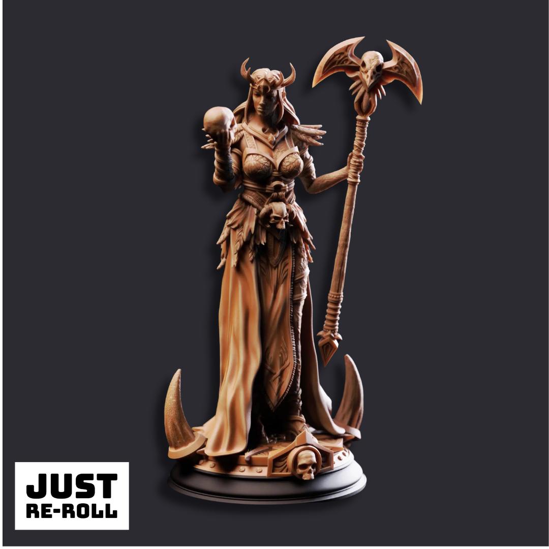 Hel Maiden of Death - 3D Printed Warlock Character Miniature