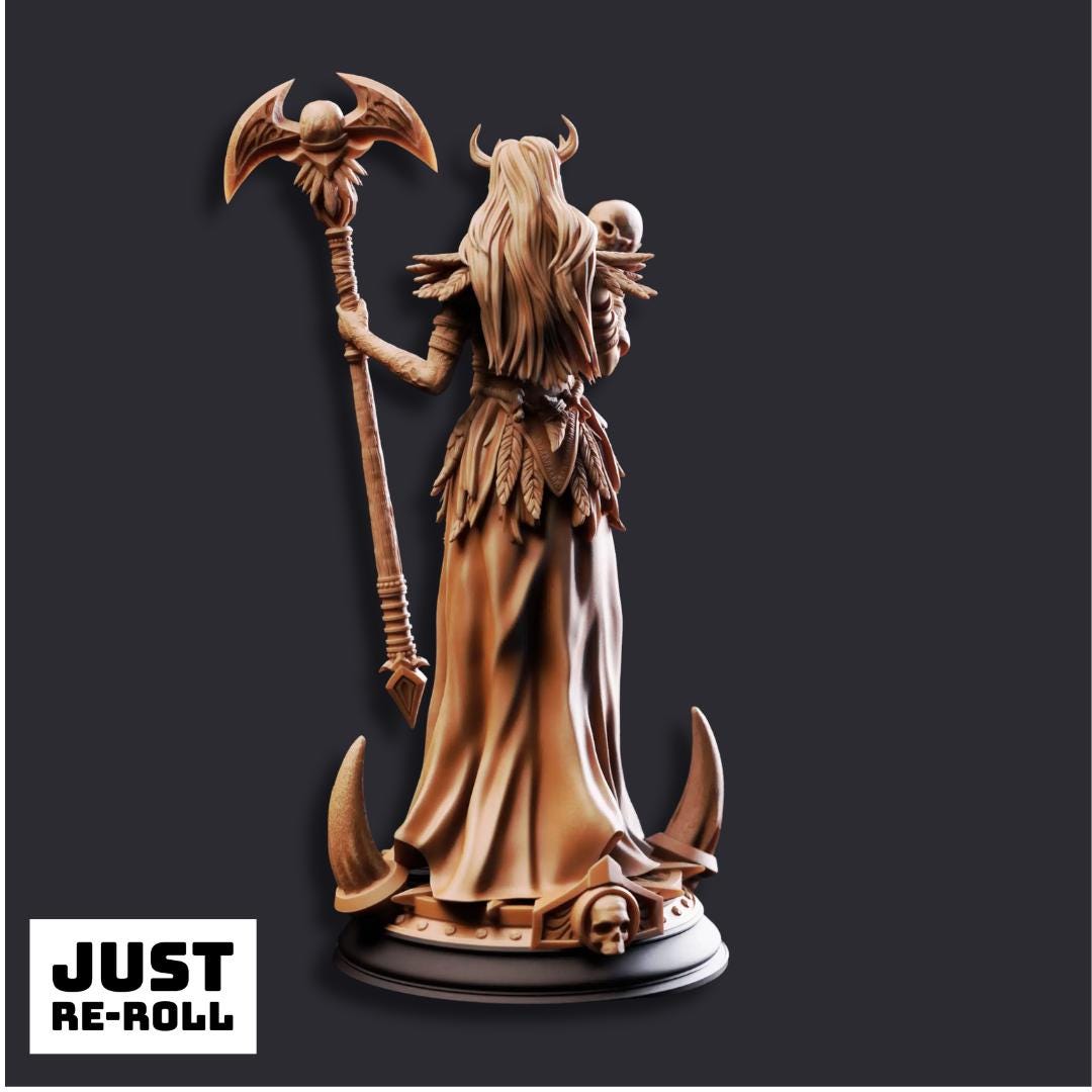 Hel Maiden of Death - 3D Printed Warlock Character Miniature