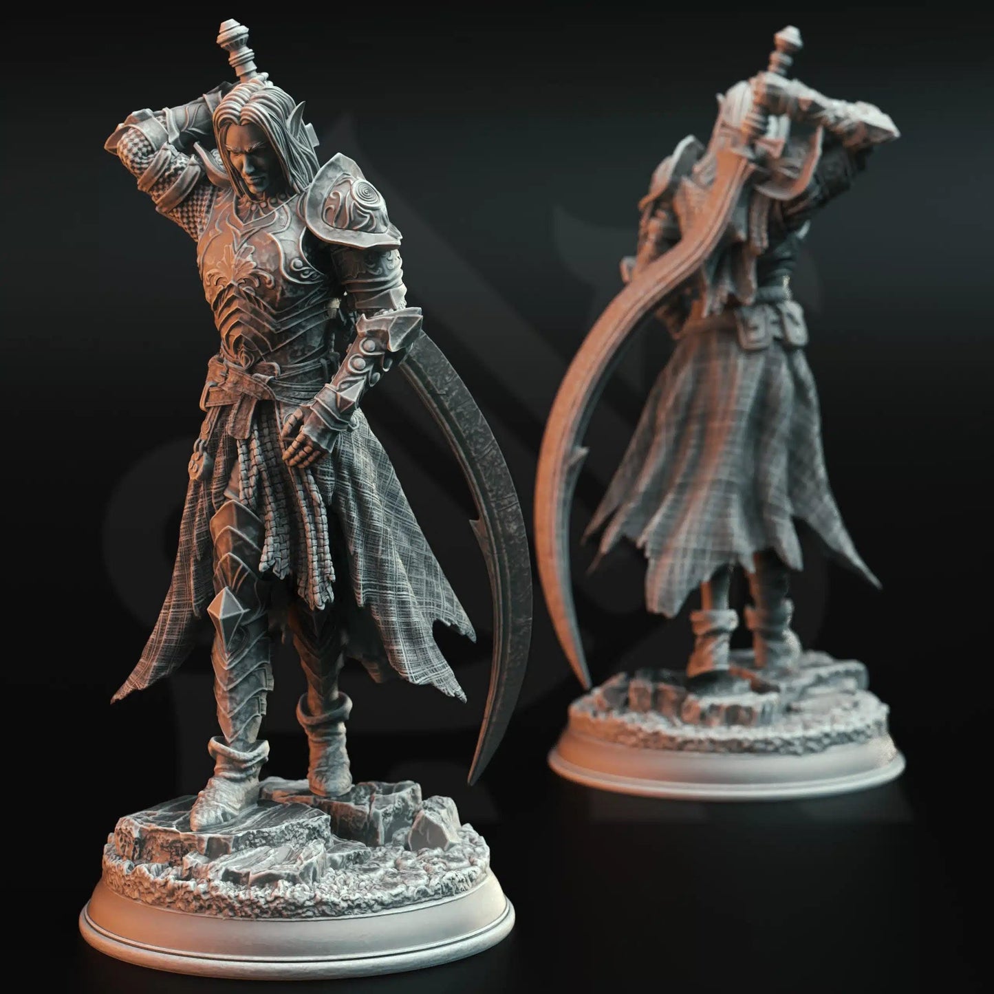 Relethyr Valin Paladin of the Beacon - 3D Printed Paladin Character Miniature