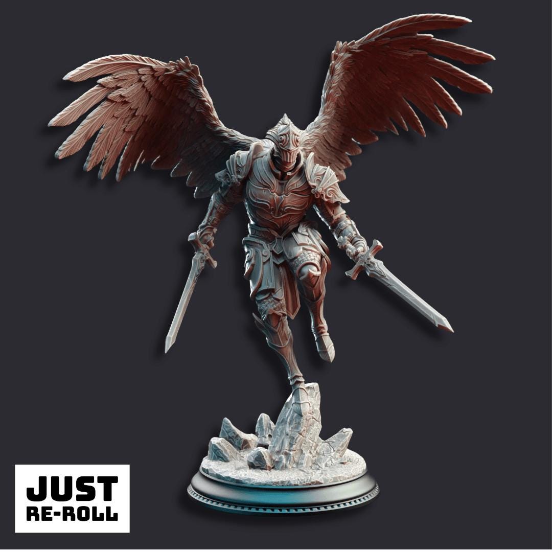 Angels of Syelden Selvaneri Warriors - 3D Printed Paladin Character Miniatures