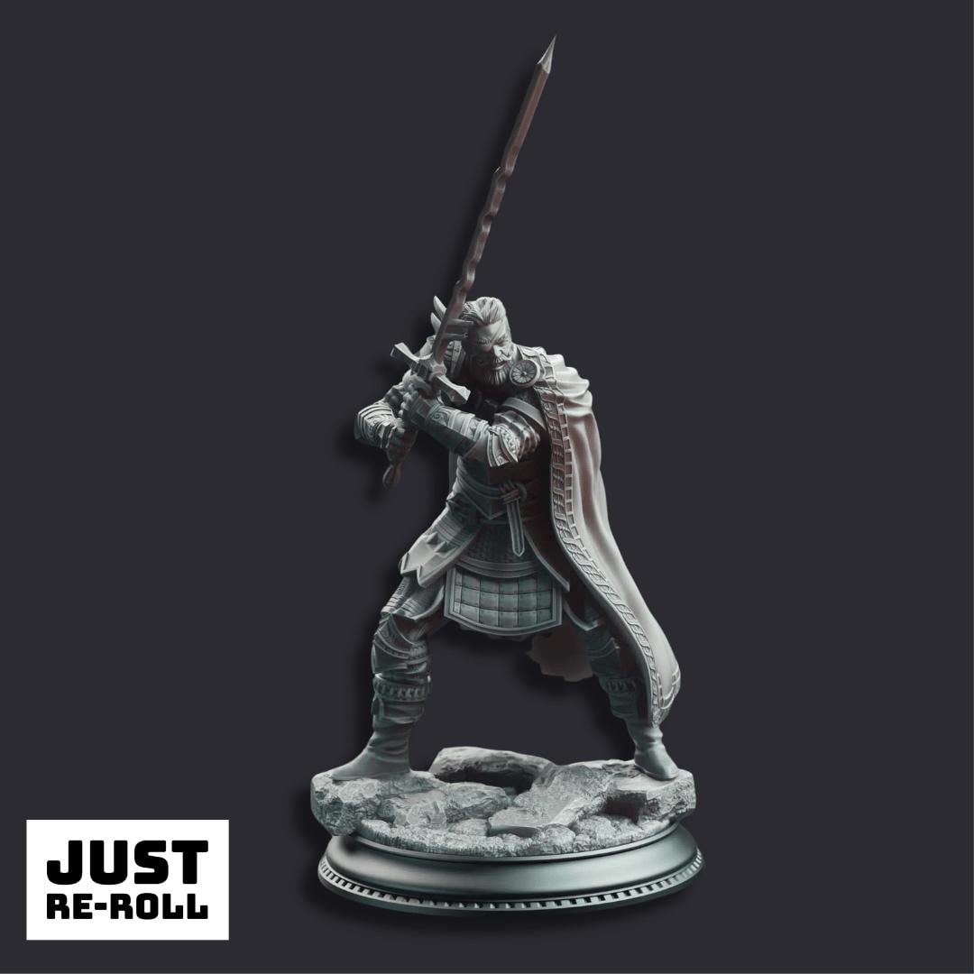 Field Marshal Kurt Williams Commander of Baldur - 3D Printed Paladin Character Miniature