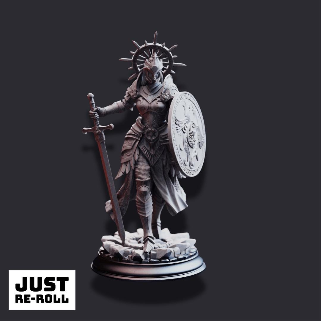 Soleria – The Judge - 3D Printed Paladin Character Miniature