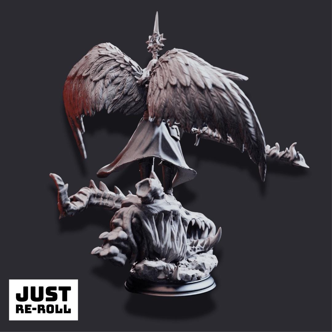 Tyrius the Reborn – Angel of Erdrydion - 3D Printed Paladin Character Miniature