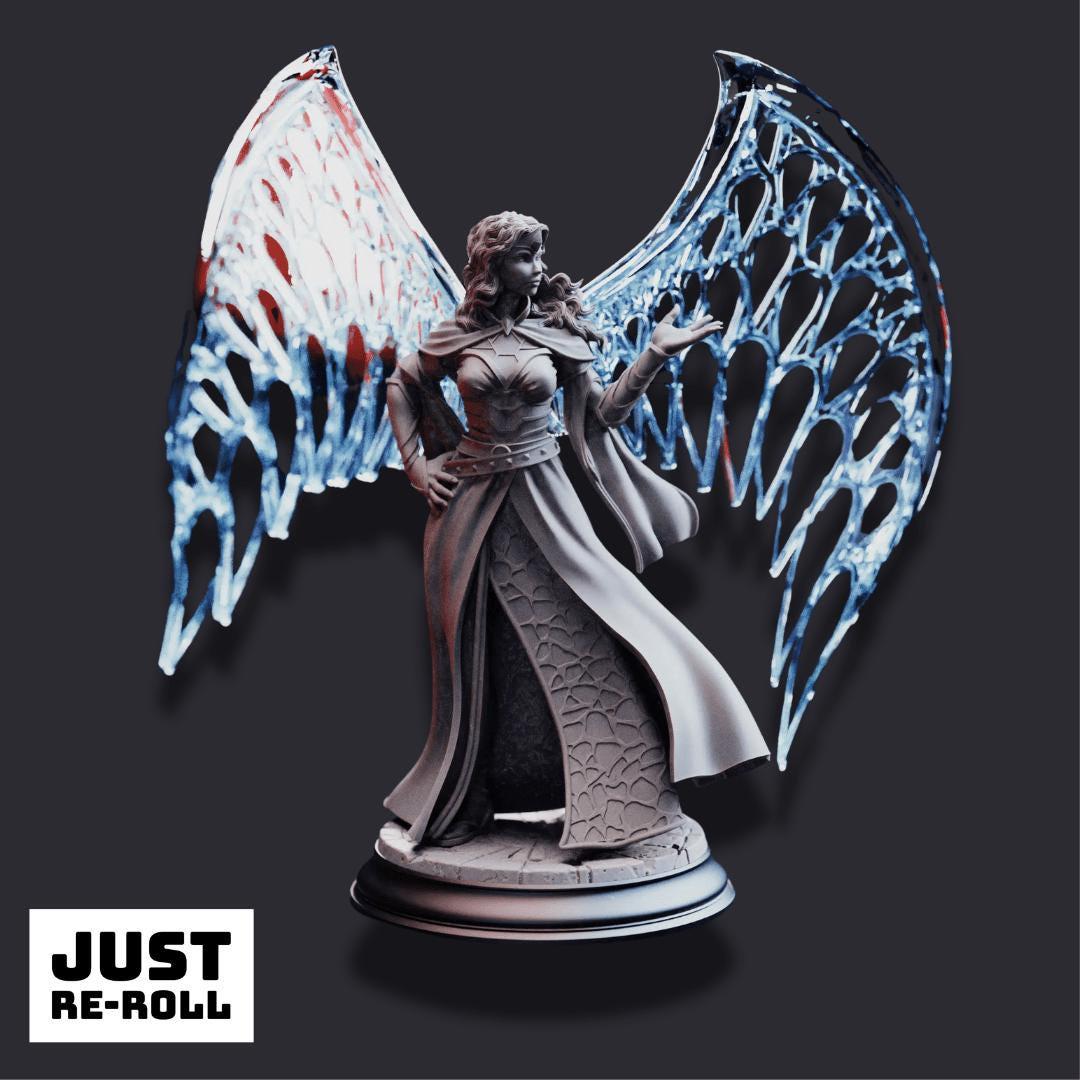 Vitria – Prismatic Angel - 3D Printed Sorcerer Character Miniature