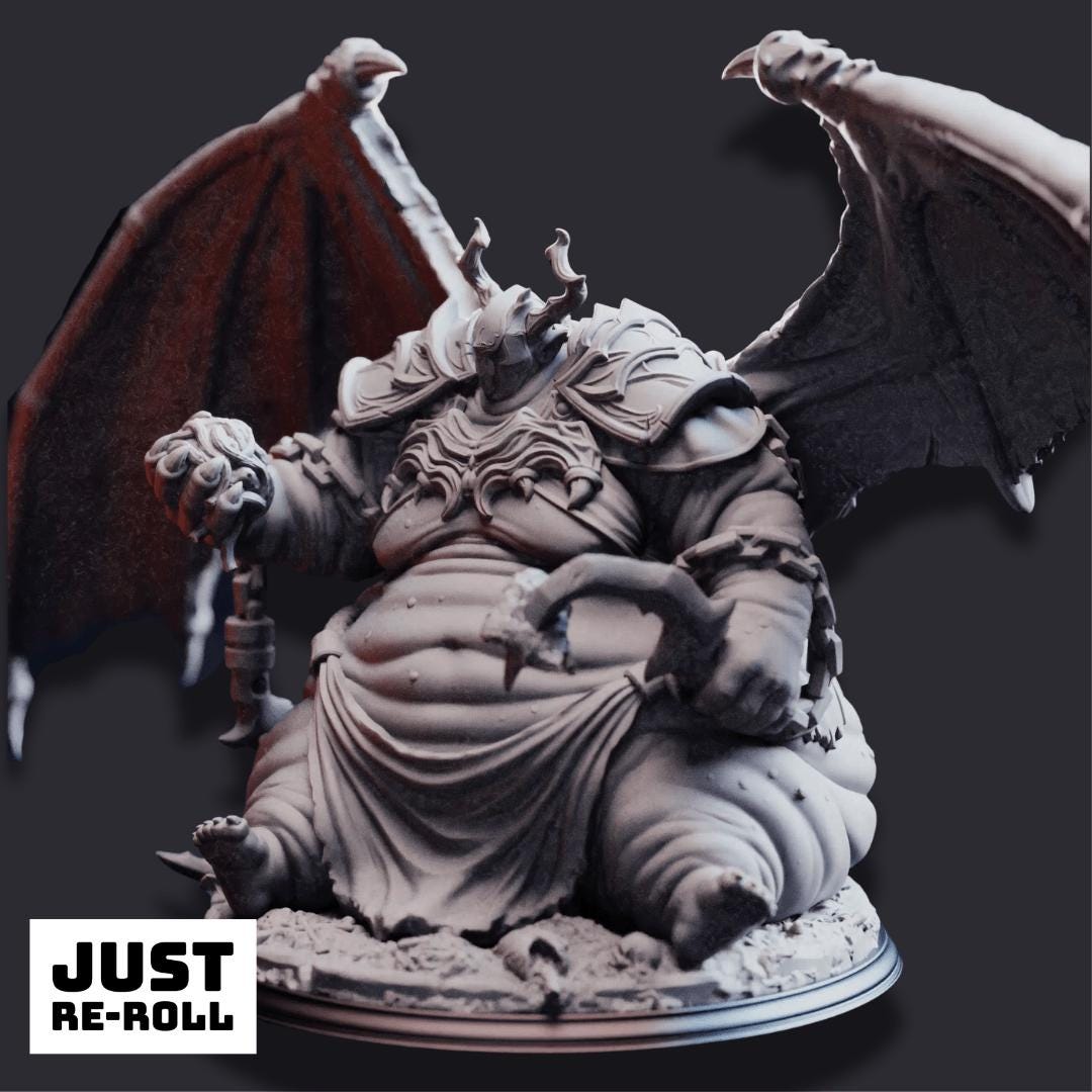 Bodge the Ravenous – Gluttony Devil - 3D Printed Monster Character Miniature