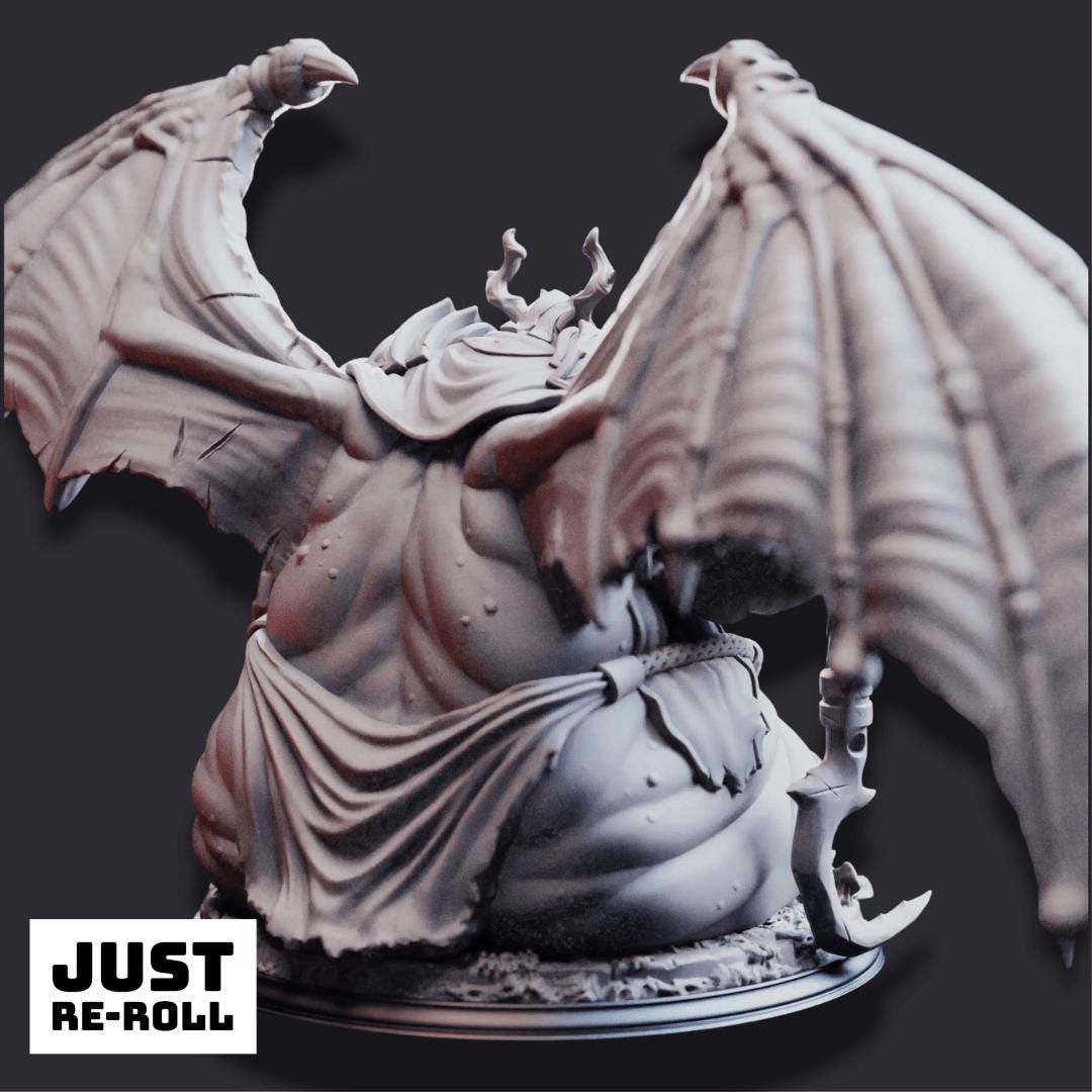 Bodge the Ravenous – Gluttony Devil - 3D Printed Monster Character Miniature