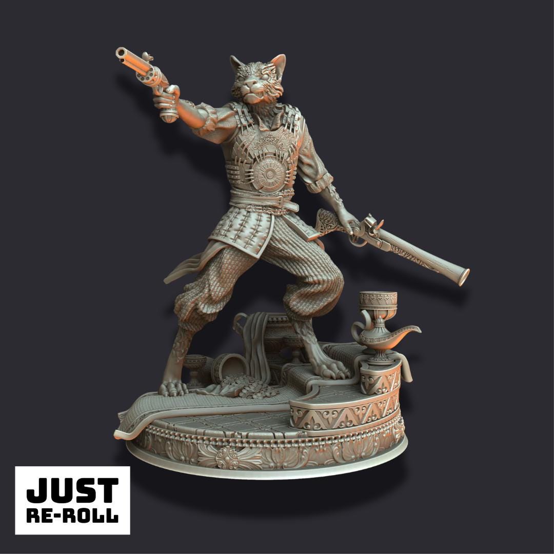 Sultan’s Bodyguard – Kara’Ta - 3D Printed Gunslinger Character Miniature